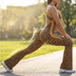 Trainingsjumpsuit voor dames met cheetahprint en ingebouwde beha