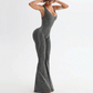 Trainingsjumpsuit voor dames met cheetahprint en ingebouwde beha