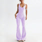 Trainingsjumpsuit voor dames met cheetahprint en ingebouwde beha