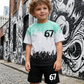 Jongensset: 3D-print T-shirt & short
