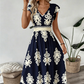 ⏰ Beperkte Aanbieding 50% KORTING! 👗 Vloeiende Maxi Jurk met Barok Print en V-Hals voor Dames – Elegantie en Comfort de Hele Dag 🏖️✨