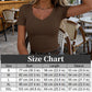 Slim Fit Basic V-Hals Top voor Dames