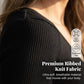 Slim Fit Basic V-Hals Top voor Dames