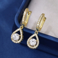 💎 50% KORTING! ✨ Druppel Hoepel Oorbellen – Stralend Zirkoon, Pavé Zetting, Goud of Zilver Afwerking Voor Tijdloze Elegantie 🎠
