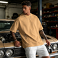 ✨ Heren T-shirt met korte mouwen en losse pasvorm – Premium katoenmix, urban print & oversized casual stijl🏙️