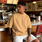 ✨ Heren T-shirt met korte mouwen en losse pasvorm – Premium katoenmix, urban print & oversized casual stijl🏙️
