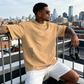 ✨ Heren T-shirt met korte mouwen en losse pasvorm – Premium katoenmix, urban print & oversized casual stijl🏙️