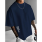 ✨ Heren T-shirt met korte mouwen en losse pasvorm – Premium katoenmix, urban print & oversized casual stijl🏙️