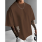 ✨ Heren T-shirt met korte mouwen en losse pasvorm – Premium katoenmix, urban print & oversized casual stijl🏙️