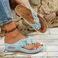 🌸 Dames Bloemen Sleehak Teenslippers – Bloemenaccenten, Gewatteerde Boogondersteuning & Antislip Zool ✨