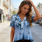 🥳ZOMER UITVERKOOP🥳50K+ VERKOCHT!💥50% KORTING! 🔥Dames Elegante Bloemenprint Korte Mouw Top