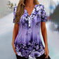 🥳ZOMER UITVERKOOP🥳50K+ VERKOCHT!💥50% KORTING! 🔥Dames Elegante Bloemenprint Korte Mouw Top