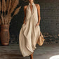 🌴 50% Korting – Zomerse Maxi-Jurk met Halternek & V-hals | Elegant, Luchtig & Perfect voor Vakantie