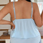 🥳2026 HOT SALE🥳💞 Meer dan 50K+ verkocht! 👗🌸 50% KORTING!  Camisole & shorts pyjama set met kanten afwerking – zachte satijnachtige stof, verstelbare bandjes & V-hals.