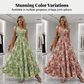 Dames Maxi-jurk met Bloemenprint en V-hals | Gesmokte Taille