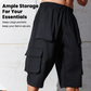 🩳 NU 50% KORTING! 🔧 Heren Casual Cargo Kniebroek – Grote Zakken & Wijde Pasvorm 🌲