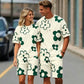 👕 50% KORTING! 🌸 Unisex Bloemenprint T-Shirt & Shorts Set – Lichte Stof, Casual Snit & Perfect Voor Warme Zomerdagen ☀️