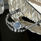 ⌚ NU 50% KORTING!✨ Elegant dameshorloge met parelmoeren wijzerplaat – Strass-accenten & sieradenarmband – Slank quartzhorloge 💎