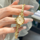 ⌚ NU 50% KORTING!✨ Elegant dameshorloge met parelmoeren wijzerplaat – Strass-accenten & sieradenarmband – Slank quartzhorloge 💎