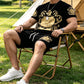 👕50% KORTING NU!👑 Heren Gouden Wapen Print T-Shirt & Shorts Set – Stijlvol, Ademend & Perfect voor Casual Zomerdagen of Sportieve Looks 🩳