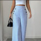 👖50% KORTING!✨Hoge Taille Gestreepte Wijde Pijp Broek