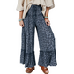 👖 NU 50% KORTING! 🐆 Dames Luipaardprint Broek – Ruche Zoom, Wijde Pijp & Chic – Lichtgewicht, wild & perfect voor zomerfeesten of gedurfde dagelijkse stijl 🌿