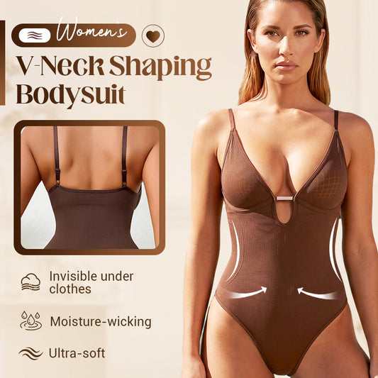 👙TIJDELIJKE 50% KORTING!✨Dames V-hals taille shapewear bodysuit – Glad, ondersteunend, veelzijdig💫