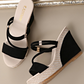 Dames Sleehak Sandalen met Gevlochten Enkelbandje | Zomerse Wedge Hakken