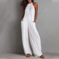 👗 LIMITED-TIME 50% OFF! 💥 Women's Halter Neck Wide-Leg Jumpsuit – Sleeveless, Draped Silhouette, Side Pockets ✨