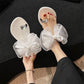 🎀 TIJDELIJK 50% KORTING! ✨ Strik Platte Strandsandalen – Antislip, Fonkelende Edelsteen, Lichtgewicht 🏖️