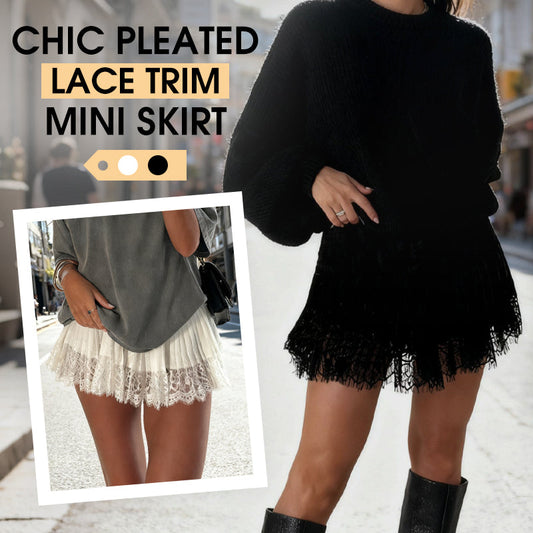 🔥 Chique minirok met ruches en kanten rand