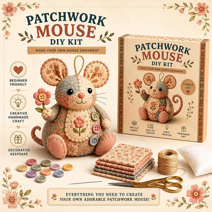 🐭❤️ 50% KORTING! Stop met scrollen en naai je eigen schattige muis! Deze complete set geeft je alles – stof, vulling, naald – en voor je het weet hou je een zelfgemaakt vriendje in je handen!
