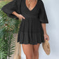 🌸 NU 40% KORTING! 🌸 Dames Kant Haakwerk Romper Jurk met Ingebouwde Shorts