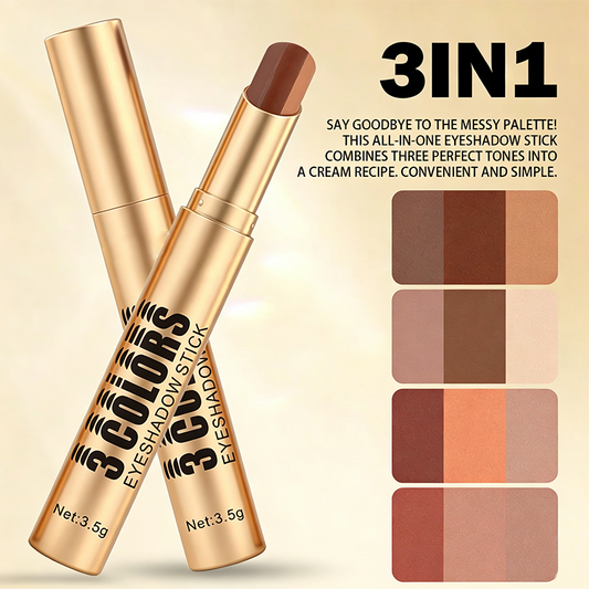 💄 TIJDELIJKE AANBIEDING 50% KORTING! 💥 3-in-1 Gradient Eyeshadow Stick – Eén veeg, waterproof, gebogen punt ✨