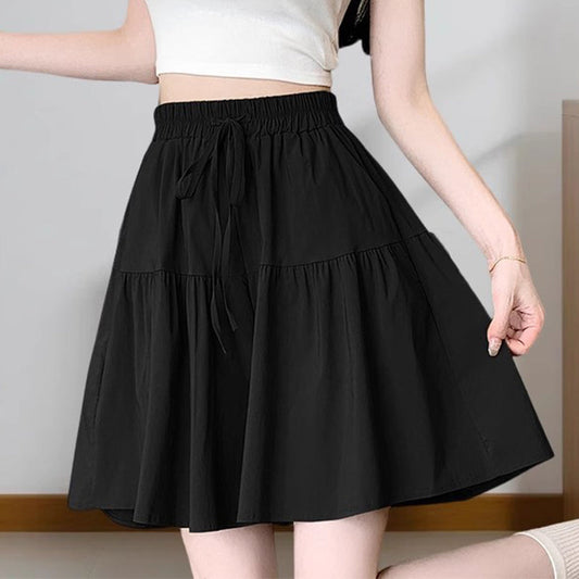👗 50% OFF NOW! 🌸 High Waist Wide-Leg Skorts with Ruffled Edges – Adjustable Fit & Flattering A-Line 🎀