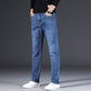 👖 Herenjeans met hoge taille en rechte pasvorm, van stretchstof