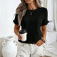 🌸 NU 50% KORTING! 🌸Dames Elegante Ruche Mouw Zomertop