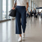 🎁2026 Nieuwe collectie 50% KORTING💥Stretch cropped broek met hoge taille voor dames