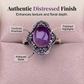 📢📢50% KORTING !! ⏰Vintage Kant Amethist Ring