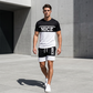🎉 BEPERKTE TIJD 50% KORTING! 👕 Heren Colorblock T-shirt en Shorts Set – Ademende Stof & Verstelbare Trekkoord Taille 🔥