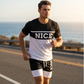 🎉 BEPERKTE TIJD 50% KORTING! 👕 Heren Colorblock T-shirt en Shorts Set – Ademende Stof & Verstelbare Trekkoord Taille 🔥
