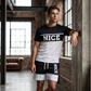 🎉 BEPERKTE TIJD 50% KORTING! 👕 Heren Colorblock T-shirt en Shorts Set – Ademende Stof & Verstelbare Trekkoord Taille 🔥