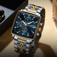 💥Heren klassiek vierkante wijzerplaat quartz horloge