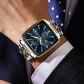💥Heren klassiek vierkante wijzerplaat quartz horloge