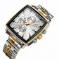 💥Heren klassiek vierkante wijzerplaat quartz horloge
