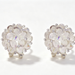 Elegant Sparkling Floral Stud Earrings