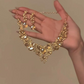 Elegante Gele Fonkelende Strass Sieraden