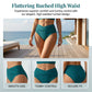 Dames high-waisted gerimpelde bikiniset
