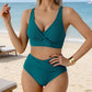 Dames high-waisted gerimpelde bikiniset