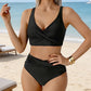 Dames high-waisted gerimpelde bikiniset